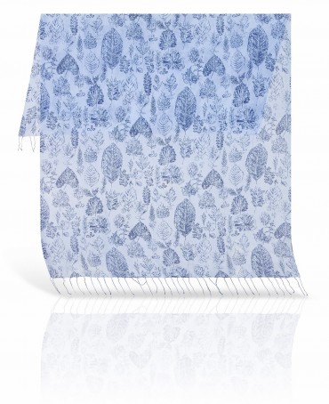 Палантин Женский S20-LEAF/SKY